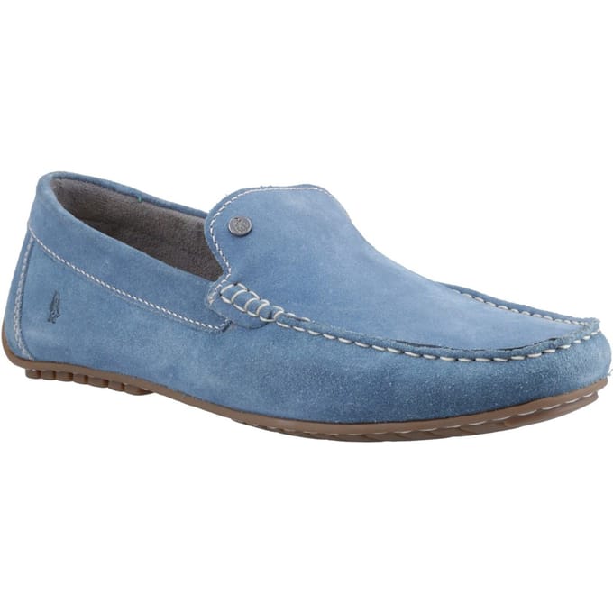 Hush Puppies Ralph Suède Leren Mannen Blauwe Instappers