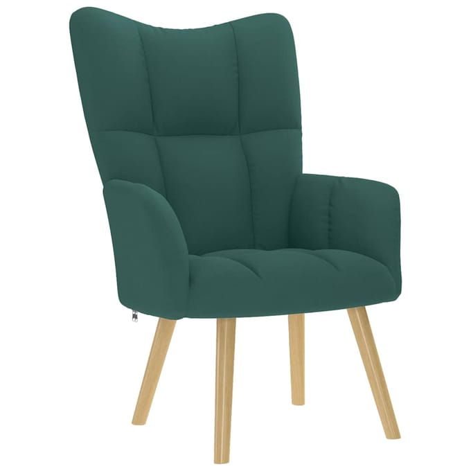 Ontspanningsfauteuil, Donkergroen, Bekleed met Stof