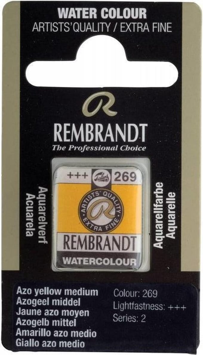 Rembrandt water colour napje Azo Yellow Medium (247)