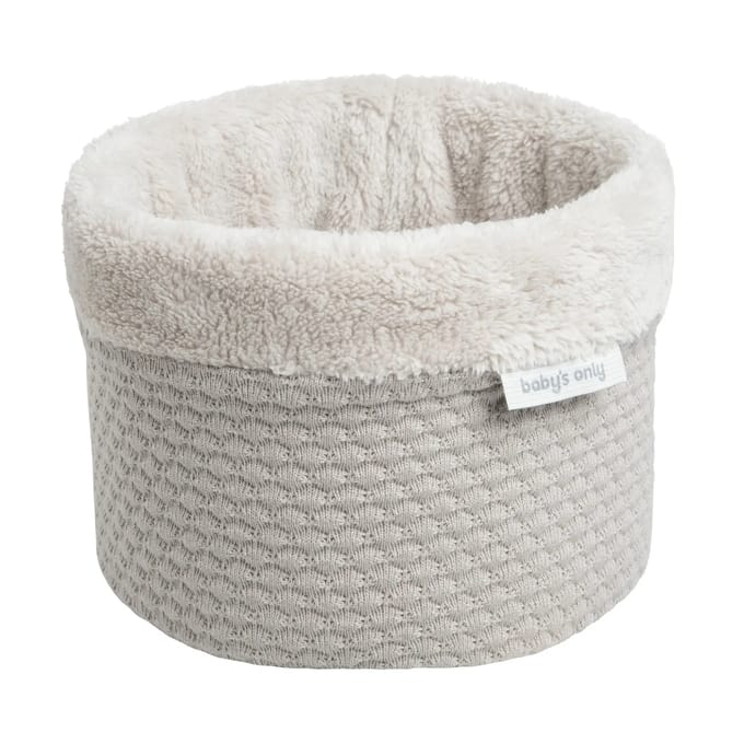 Baby's Only Gebreide commodemandje - Opbergmandje - Commode organizer - Babykamer accessoires Sky - Urban Taupe