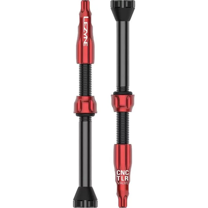 LEZYNE Bandenplakkers CNC TLR TUBELESS VALVE 80MM RED