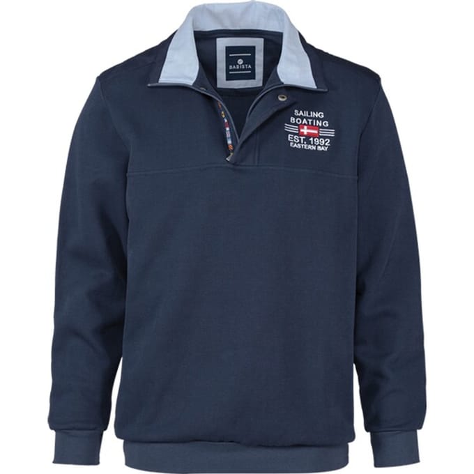 Babista herren Sweatshirt - 48/50 - donkerblauw - Plus Size