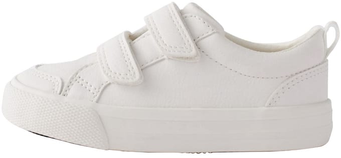 Next - Jongens - Sneakers met twee bandjes met klittenbandsluiting, brede pasvorm (G) - Wit