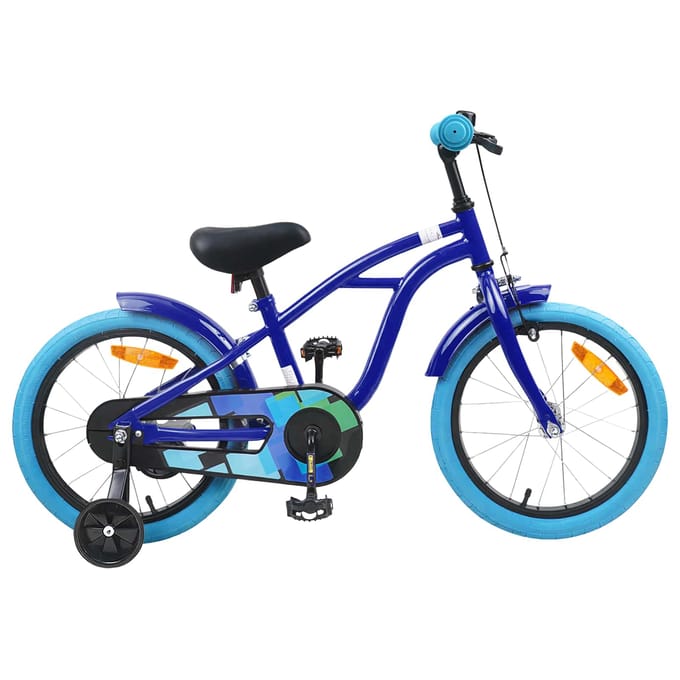 vidaXL - Kinderfiets - 16 - Inch - voor - 4-6 - jaar - oud - Donkerblauw