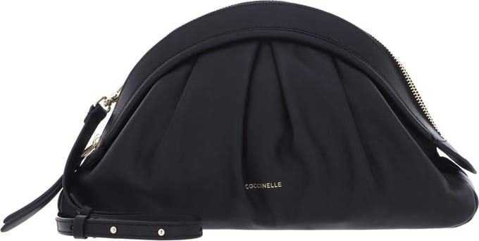 COCCINELLE Leren schoudertas Cheek Smooth Crossbody Noir zwart