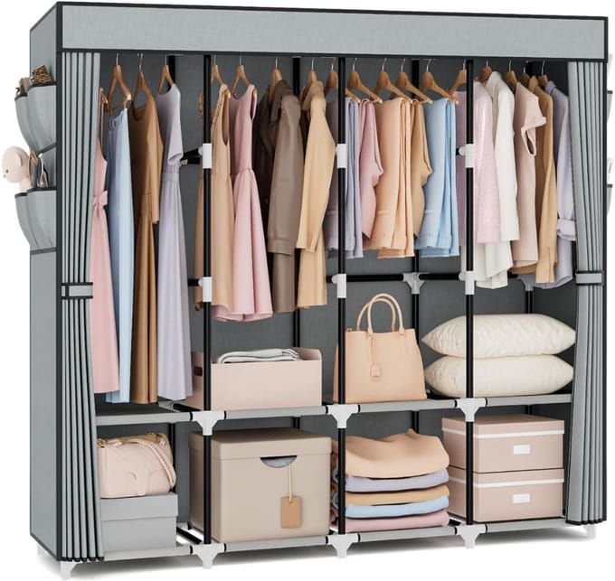 MRKK® Dressing Kasten - Kledingkast - Kledingkasten Slaapkamer - Organizer - Grijs