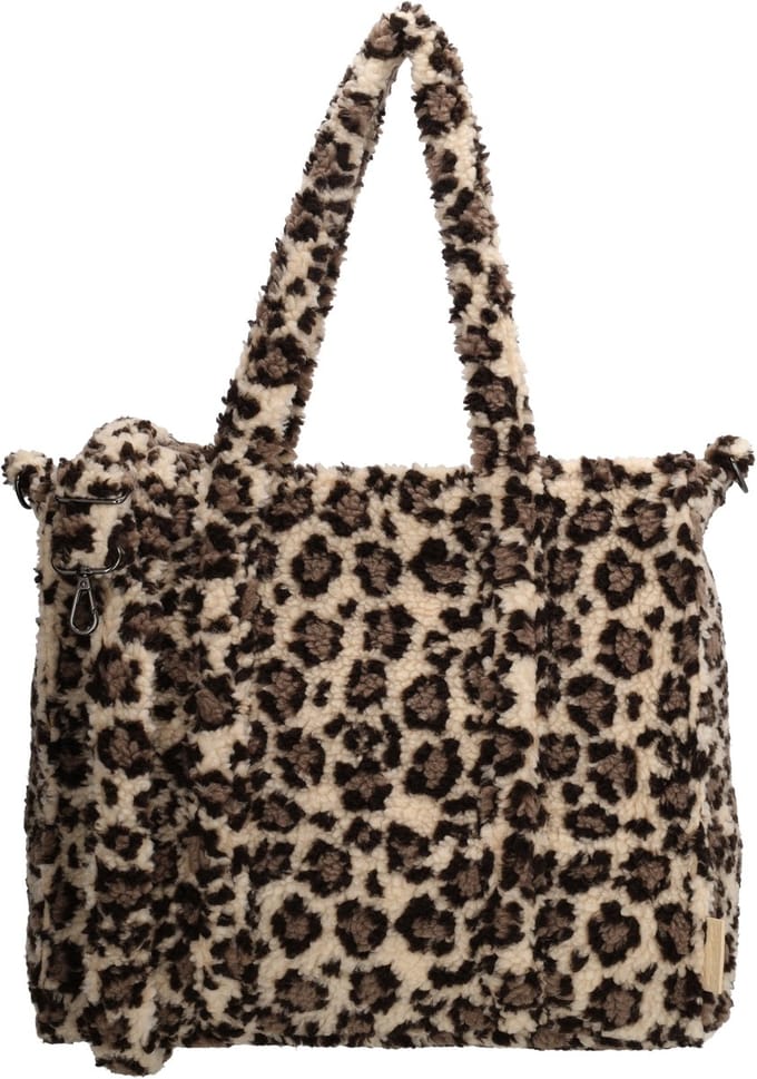 Beagles Lugo Schoudertas - Shopper - Crossbody - Teddy - Luipaard Beige