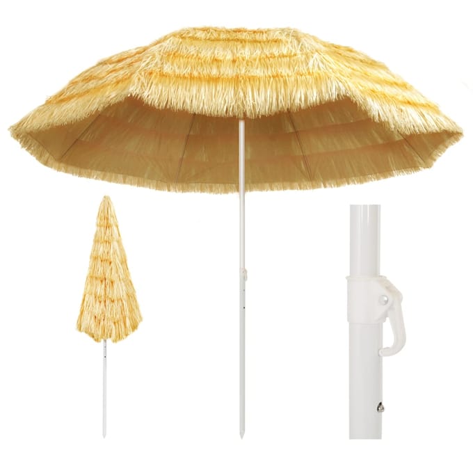 vidaXL - Strandparasol - Hawaï - stijl - 300 - cm - naturel