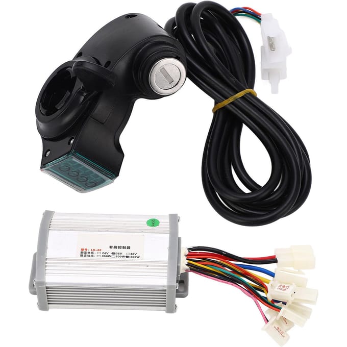 Fiets Motor Controller Kit 36V 800W Gashendel Display Gevoelige Bediening Borstelmotor Controller met black