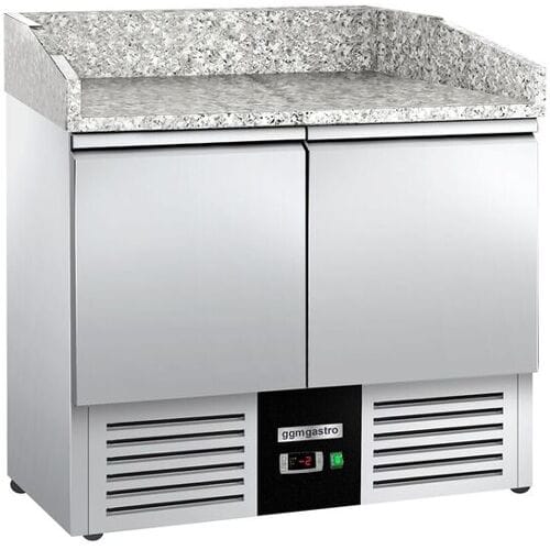 GGM Gastro Pizzakühltisch PREMIUM - 935x700mm - 2 Türen Zilver