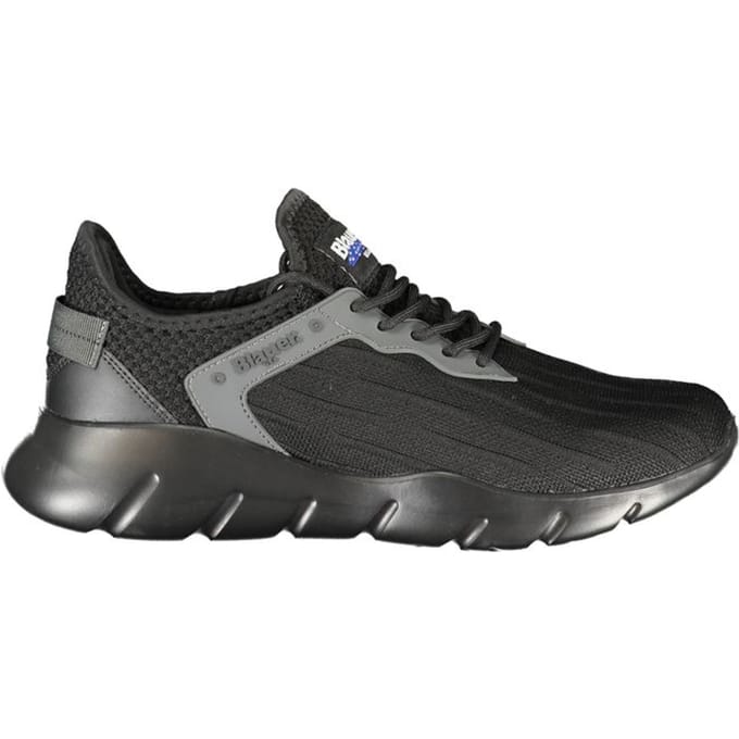 Blauer Zwarte Polyester Heren Sneakers