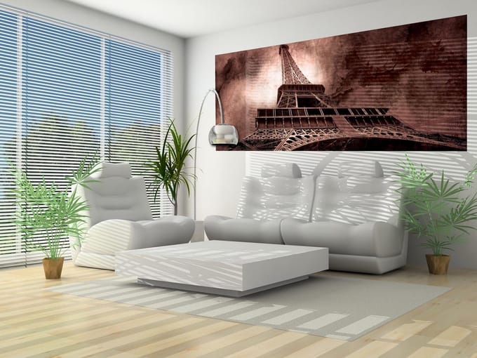 Paris Eiffel Tower Brown Photo Wallcovering