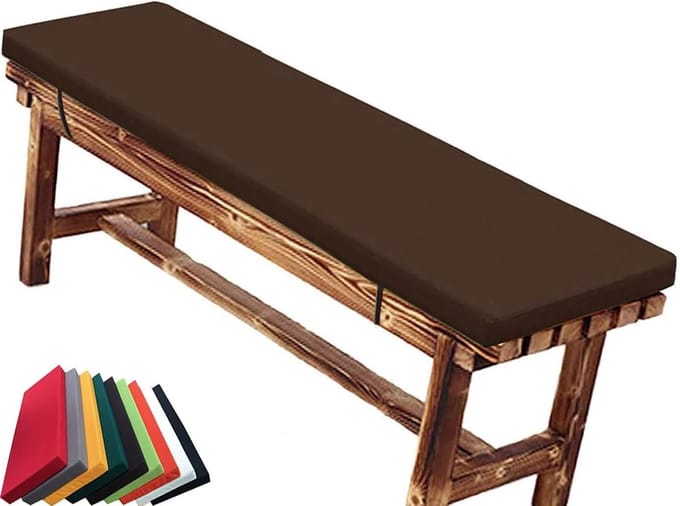 Bankkussen - Zitkussen - Buiten Zitten - Dubbel Antislip - 120x55cm - Grijs