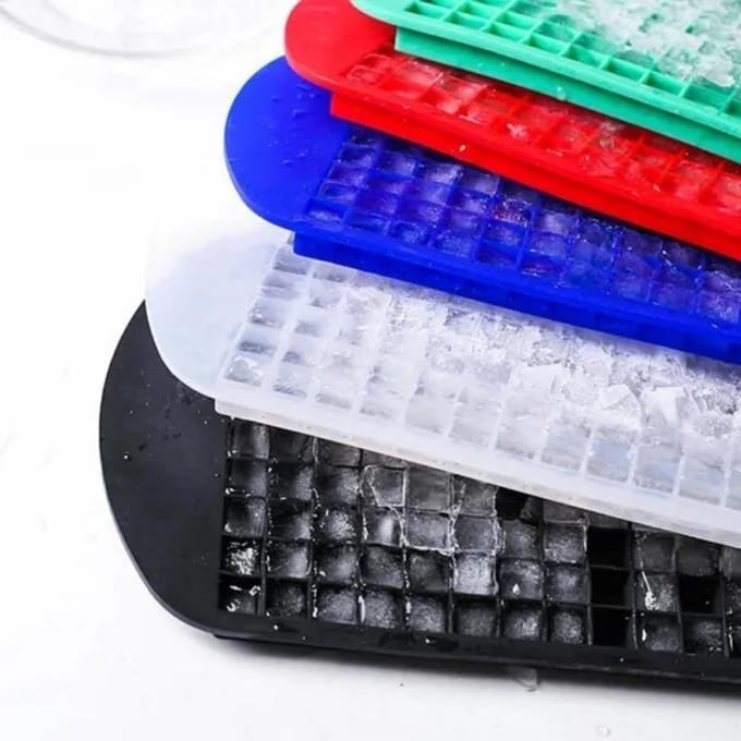 Moule à glaçons en silicone Moule à glaçons en silicone Pliable Bac à glaçons Mini Moule à glaçons carrés Moule à sucettes glacées vert