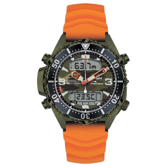 Chris Benz - CB-D200X-C-KBO - Duikershorloge - Unisex - Quartz
