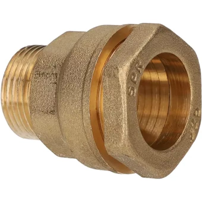 Sanivesk Tyleen Recht Overgang Messing 32mm X 1"m
