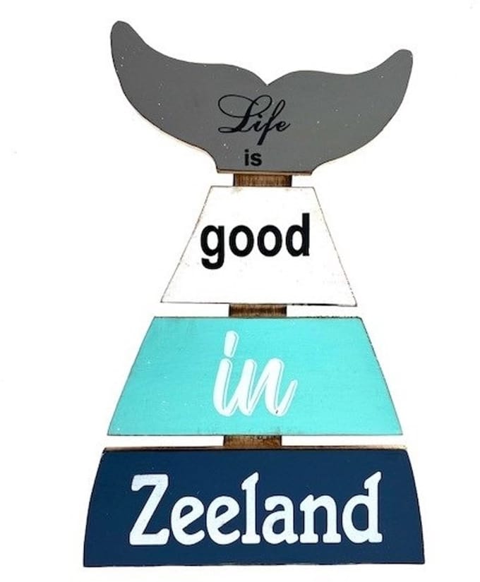 Houten bord Dina Life is good Zeeland