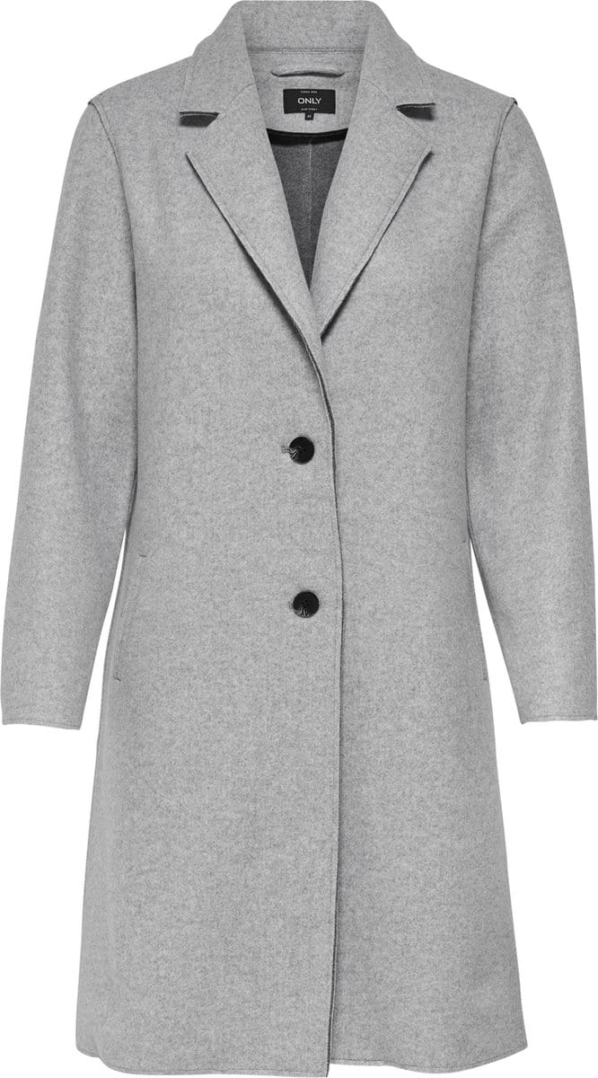 ONLY ONLCARRIE BONDED COAT OTW NOOS Dames Jas - Light Grey Melange