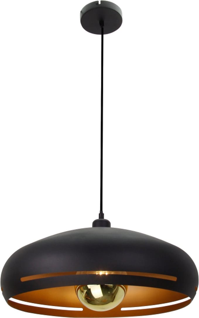 Chericoni Striscia Hanglamp - 1 lichts - Ø45 cm - Zwart - Ijzer