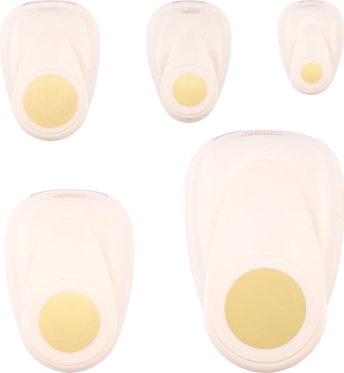 Vaessen Creative Pons Set - Figuurpons - Cirkels - 5 st. - 9,5 mm tot 3,8 cm