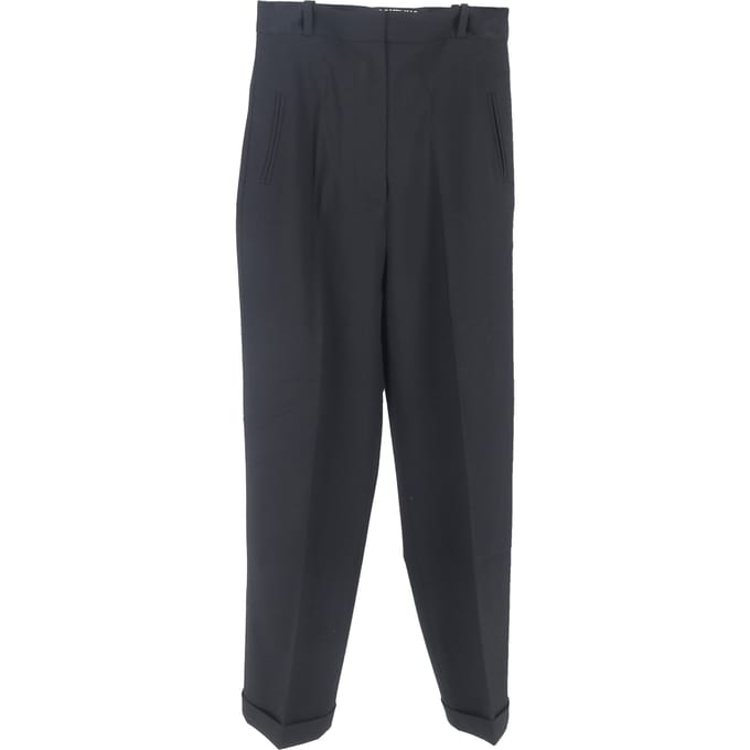 Jacquemus La Bomba rechte broek van zwart katoen