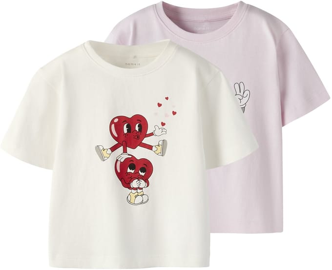 NAME IT - NMFBSWET 2P SS NREG TOP BOX - Meisjes - T-shirts