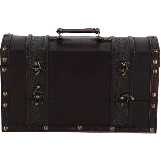 Desktop Vintage Houten Grote Capaciteit Sieradendoos Opbergdoos Sieraden Container Doos black