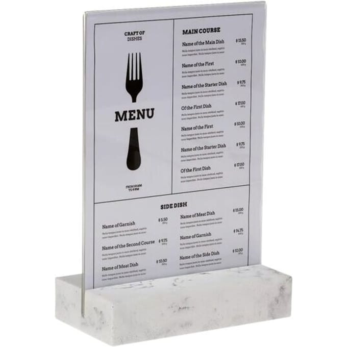 Kaarthouder Luxe Europel - A5 - 14,8 x 21 cm - Polystone - Wit