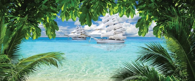 Tropical Beach Island Photo Wallcovering