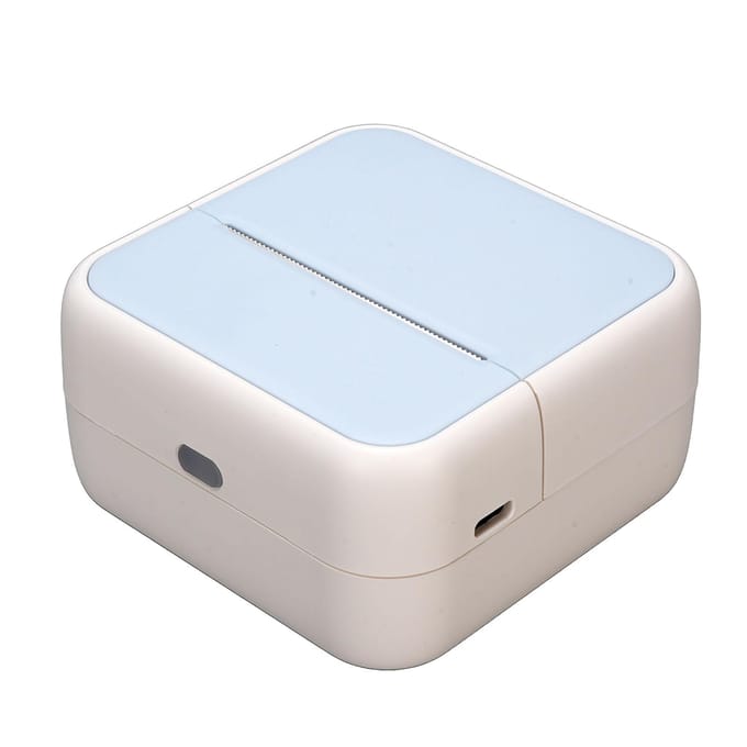 Thermische Labelprinter 203DPI Resolutie Bluetooth 4.0 Draagbare Inktloze Stickerprinter voor Memo white