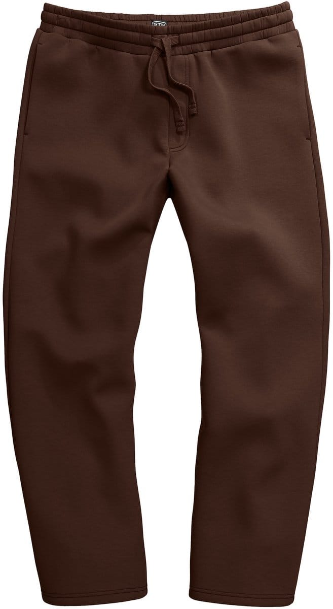 STHUGE - Heren - Sweatpants elastische tailleband baggy fit - Donkerbruin - Maat 7XL