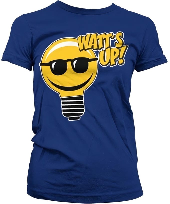 Hybris Watt's Up! Girly T-shirt voor dames, marineblauw