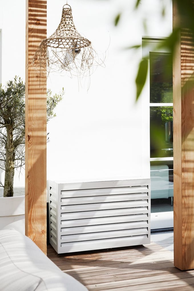 Evolar Achterplaat voor Airco Omkasting Wit Medium