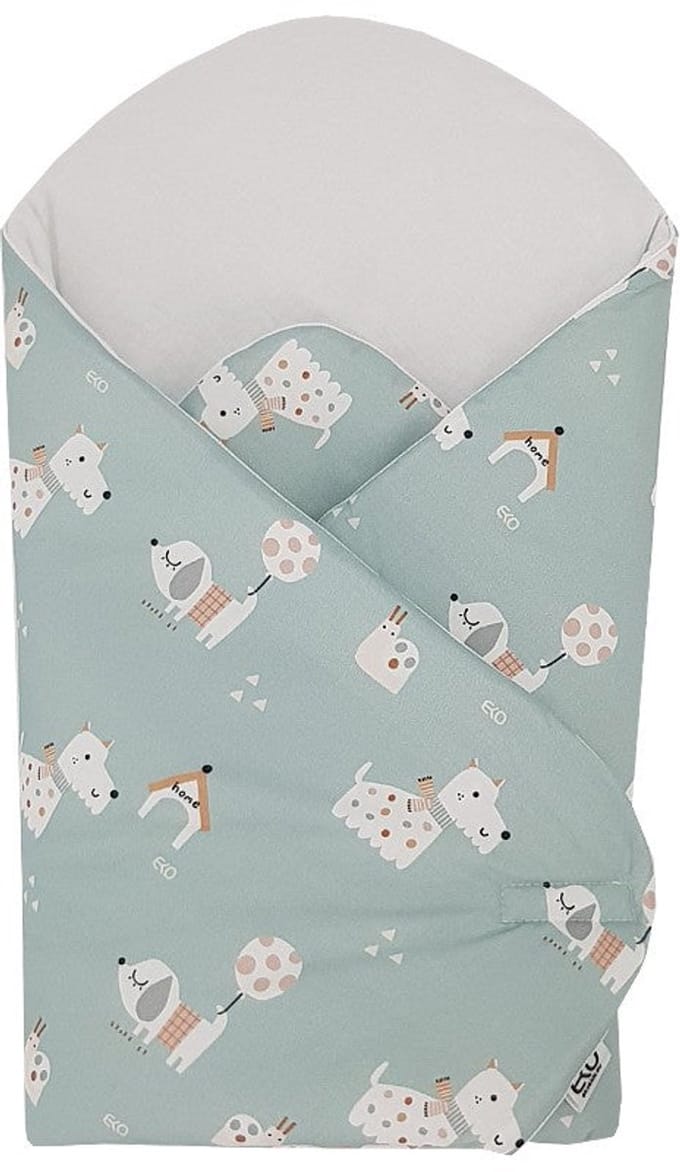Printed Cotton Swaddle Blanket - Dogs