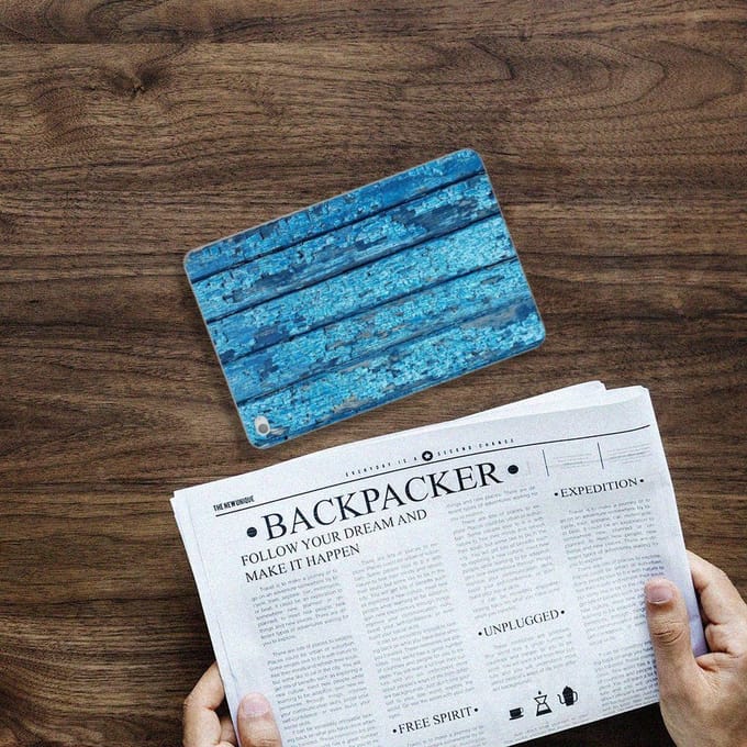 Apple iPad Mini 4 | Mini 5 (2019) Silicone Tablet Hoes Wood Blue