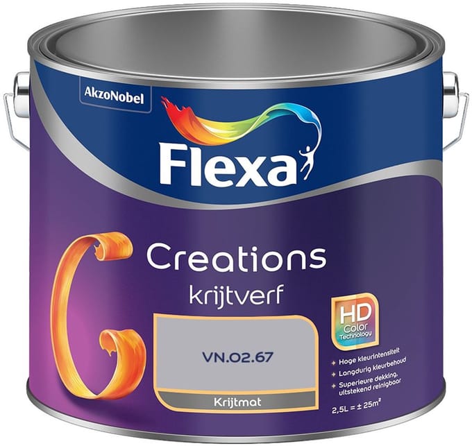 Flexa - Creations Muurverf Krijt - Vn.02.67 - Mengverf - 2,5 L