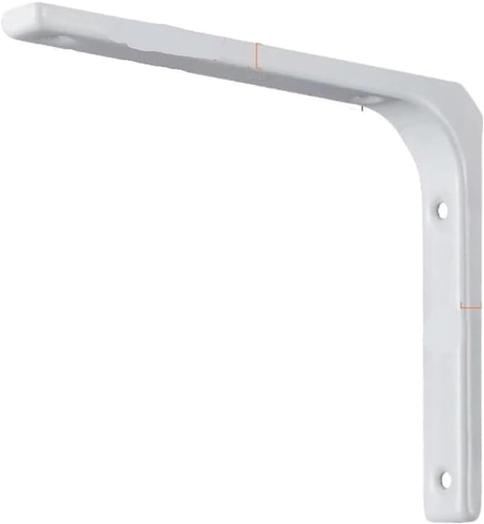 Wandplankhouders - Driehoekige steunen - Opbergen en decoreren - Robuuste constructie - 25 cm - Wit