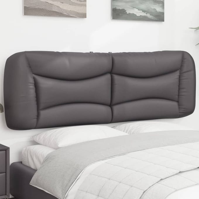 vidaXL - Hoofdbordkussen - "Hvar" - 160 - cm - kunstleer - grijs