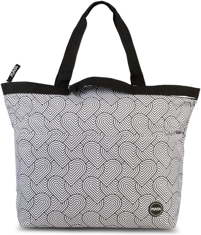 Punta Big Shopper Tas 66 cm - 32 L - schwarz-weiss