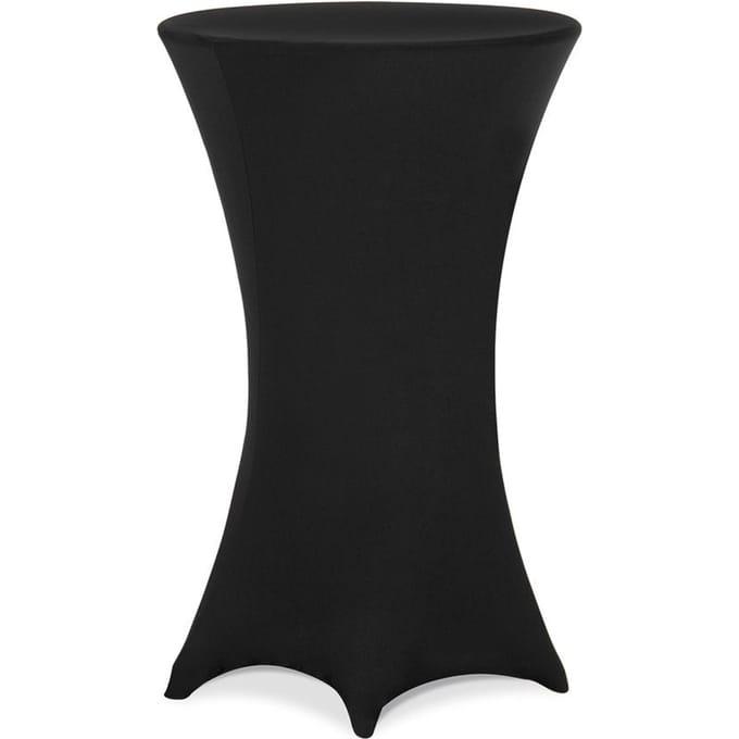 Deuba Statafelrok Tafelkleed Stretch 30°C Wasbaar Ø 60 cm Zwart