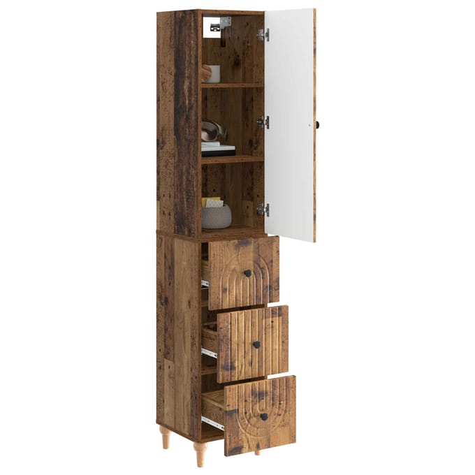 vidaXL - Kast - Set - 2 - st - Bewerkt - hout