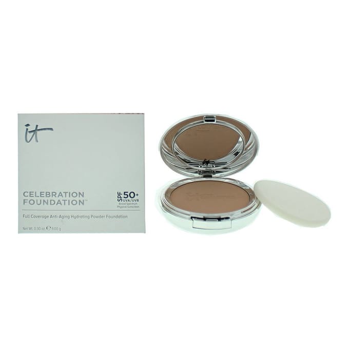 It Cosmetics, Celebration, Poudre Compact Fond de Teint, Riche, FPS50+, 9 g