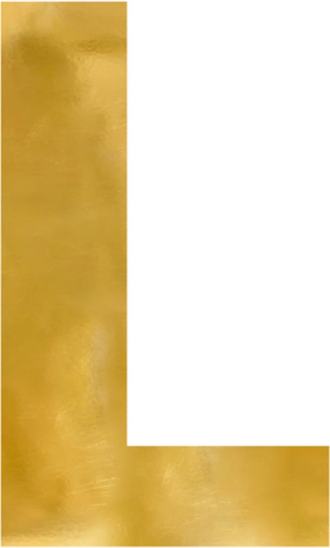 Partydeco - Spiegel Letter L Goud - 37 x 60 cm