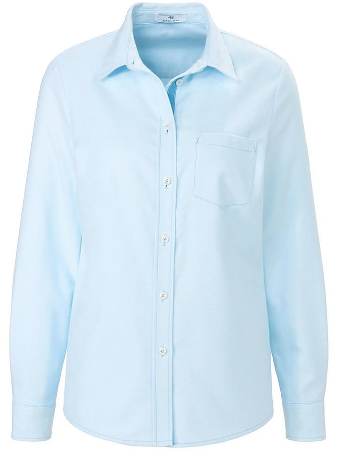 Blouse 100% katoen Van Peter Hahn blauw