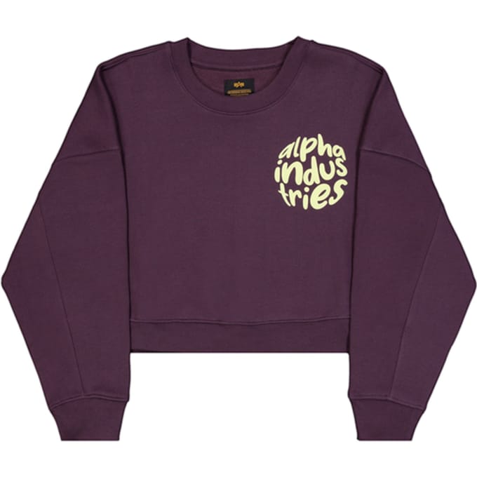 Alpha Industries Logo Sweater Plum Taglia: M | Maglioni a maglia Outlet | Donna | Magenta