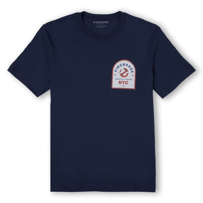 Ghostbusters Hook And Ladder Firehouse Unisex T-Shirt - Navy - M