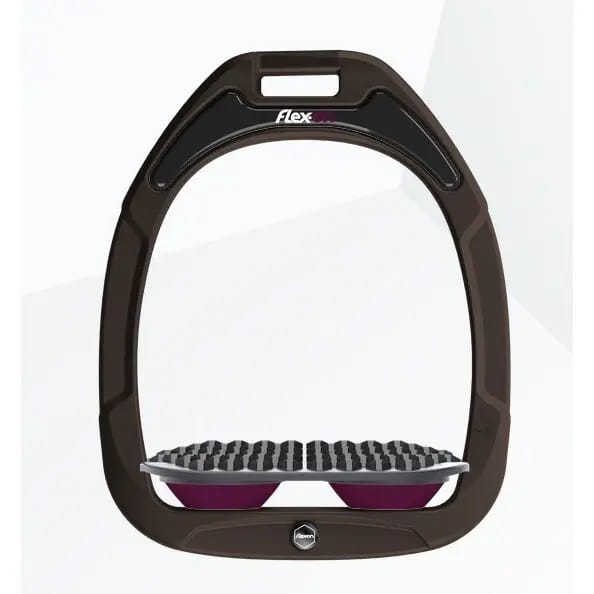 Endurance stijgbeugels Bruin/Grijs/Paars Flex-On Green Composite