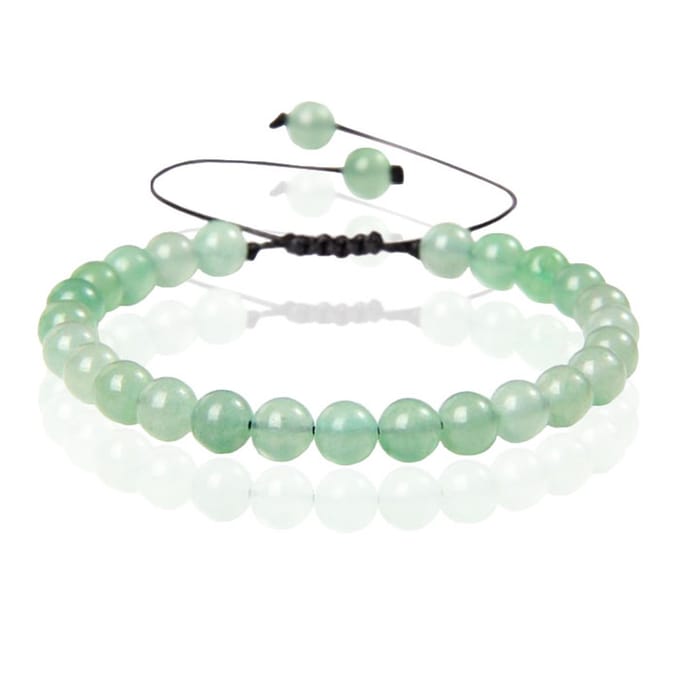 Memphis No.2 Natuursteen Armband Dames - 6mm Groene Aventurijn