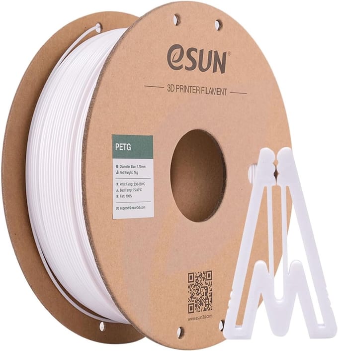eSun PETG Massief wit / Solid white 1kg - 1.75mm - 3D printer filament
