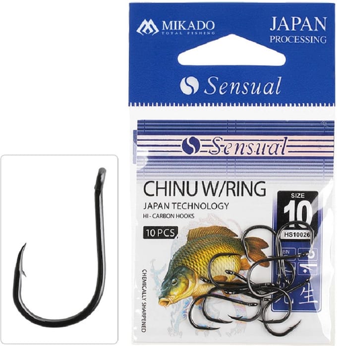 Mikado Vishaak Maat 10 – Witvis & Method Feeder – Zwart Nikkel – 10 Stuks